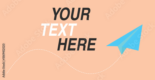 Professional vector background featuring a paper plane