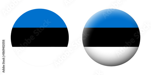 Vector illustration of Estonia flag set on transparent background