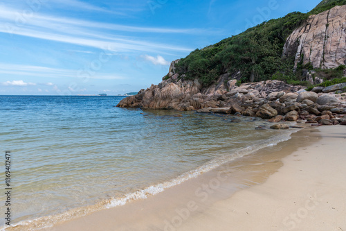 Wallpaper Mural Shek O beach seascape in Hong Kong, China. Located on Hong Kong southern coast near Shek O village. A sandy public beach. Torontodigital.ca