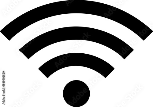 Wireless internet connection signal icon vector illustration symbol