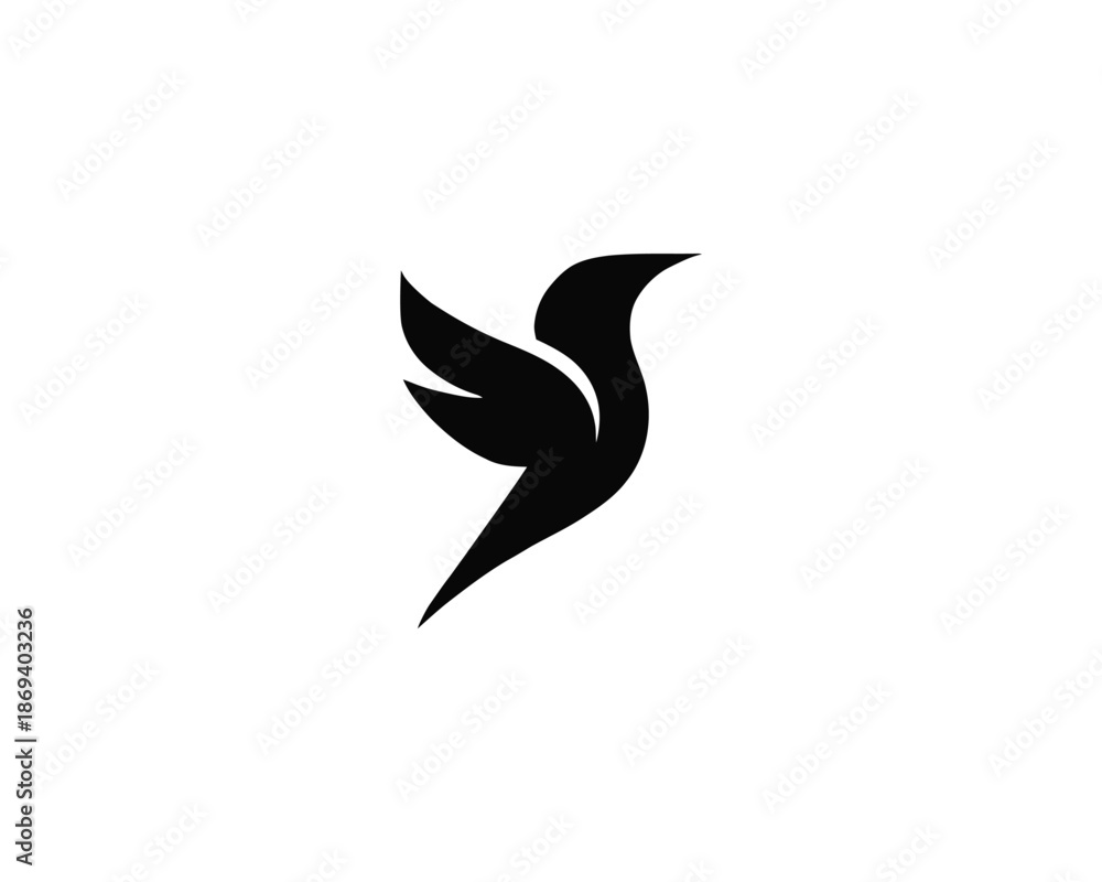 Naklejka premium Bird logo in flat vector format