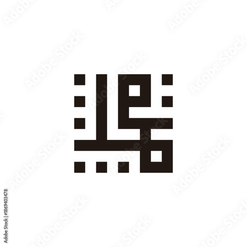 Text arabic, "Muhammad", translate as, " Muhammad", calligraphy square geometric symbol simple logo vector