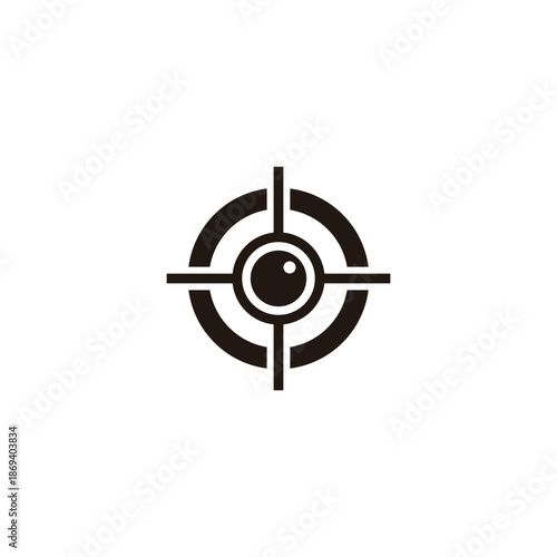 Target, eye, circle geometric simple symbol logo vector