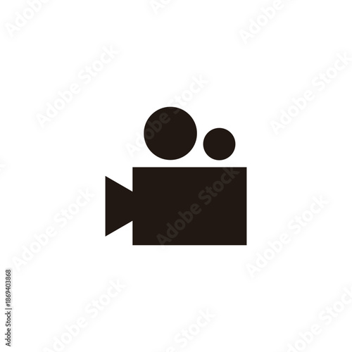 Camera, video geometric simple symbol logo vector