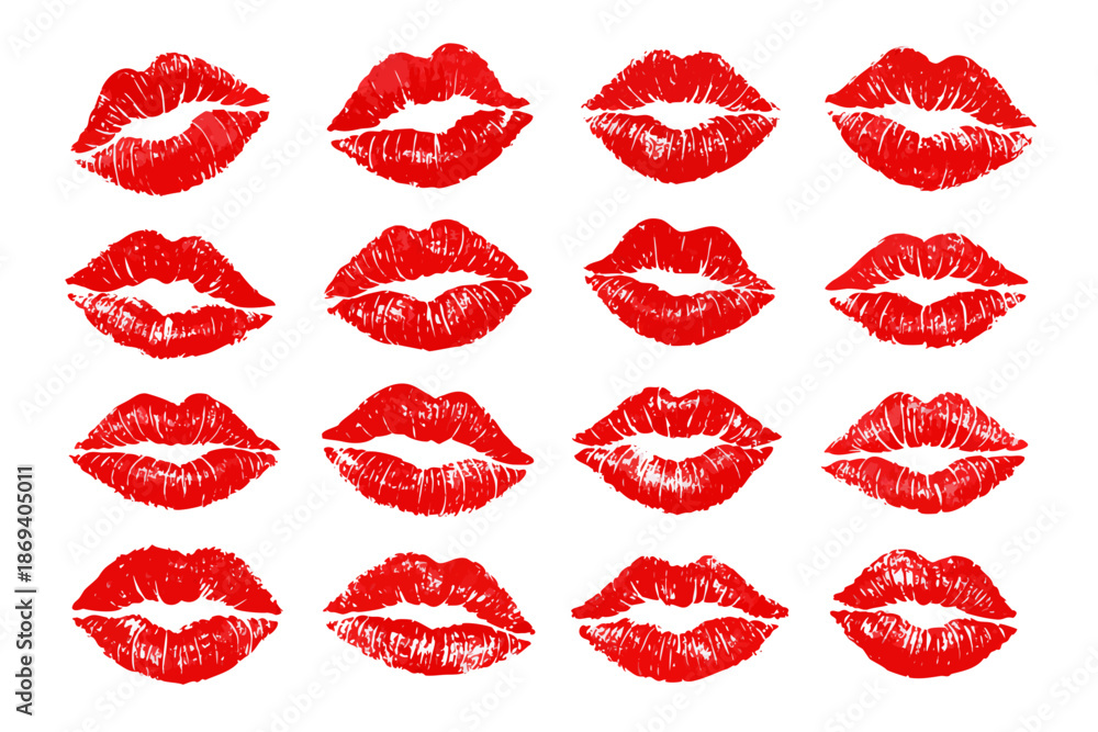 Fototapeta premium lipstick kiss set