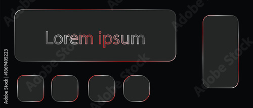 Red Transparent Glass Effects