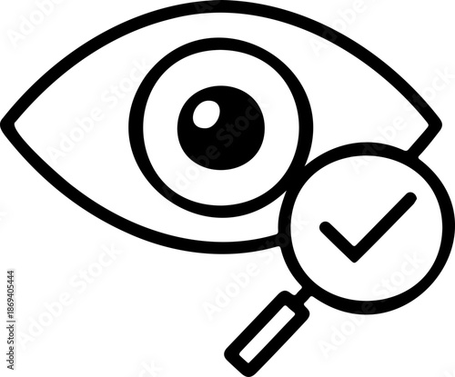 an eye with a check mark indicating visual health
