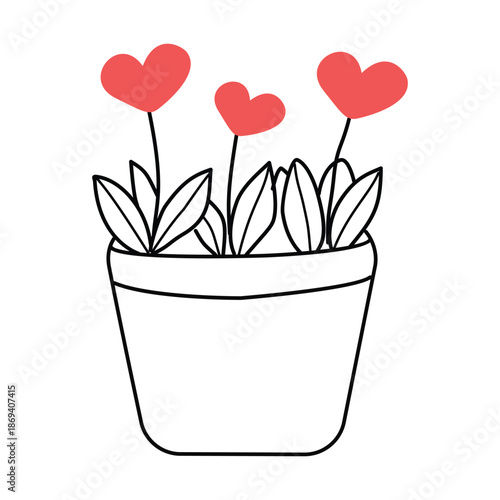 A doodle-style heart gift box for Valentine's Day.