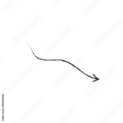 Hand Drawn Wavy Arrow