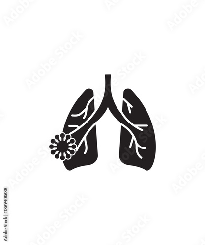 lung infection icon, vector best flat icon.
