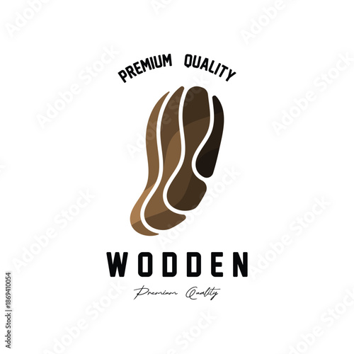 wooden logo. wooden fiber vector icon design.