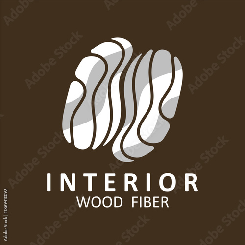 wooden logo. wooden fiber vector icon design.