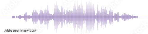 Sound waveform visualization of audio signal Vector