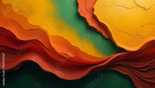 Abstract background with red, yellow and green against black background with copy space , to Celebrate Black History Month , juneteenth , kwanzaa