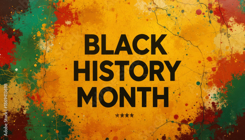 Abstract background with red, yellow and green against black background with copy space , to Celebrate Black History Month