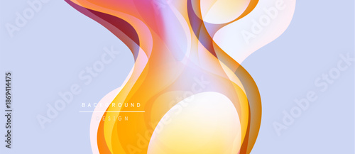Abstract flowing shapes, warm colors blend with cool tones. Soft gradients create dynamic visual texture. Modern design element.