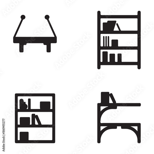 Multi level shelf icon showing efficient space organization
