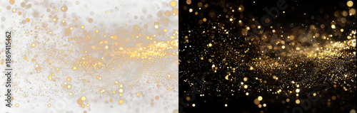 Foto Sparkling light on two background, sparkling dust PNG