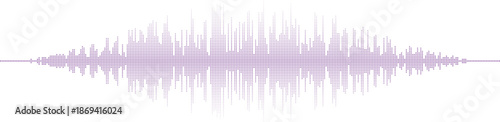 Visual representation of sound waveform with purple gradient Vector
