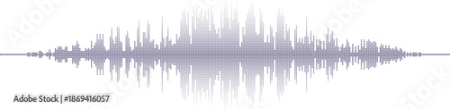 Sound waveform graph representing audio signal Vector