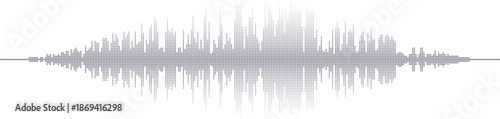 Sound waveform visual representation Vector