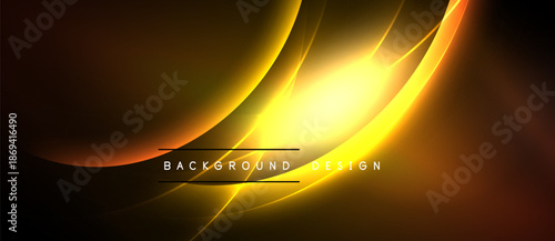 Bright golden light radiates from center. Dark background creates dramatic contrast. Modern design element for digital projects.