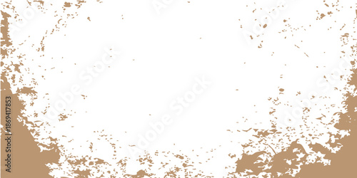 Abstract grunge background with a vintage paper texture and artistic paint splash frame featuring ink drops on a dirty vector backdrop