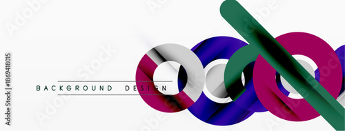 Abstract colorful design. Intersecting ribbons create dynamic composition. White background enhances vibrant hues. Modern aesthetic.