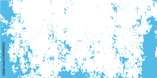 Abstract blue grunge background illustration featuring watercolor splashes and liquid ink drops on a textured vector pattern with colorful paint stains