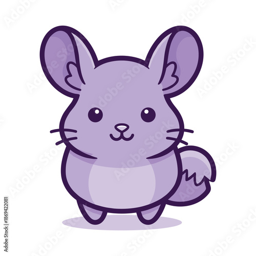 Adorable Cartoon Chinchilla Illustration