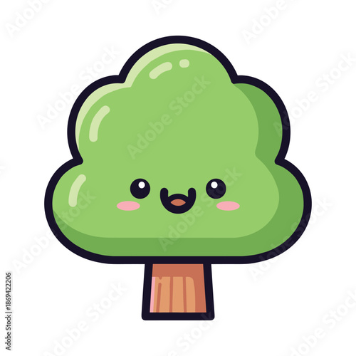 Adorable Cartoon Tree Illustration