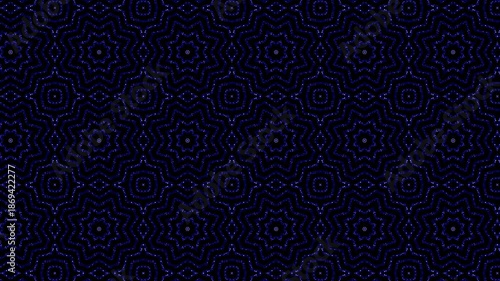 On a dark blue background, a changing shiny blue pattern. Abstract animated background.