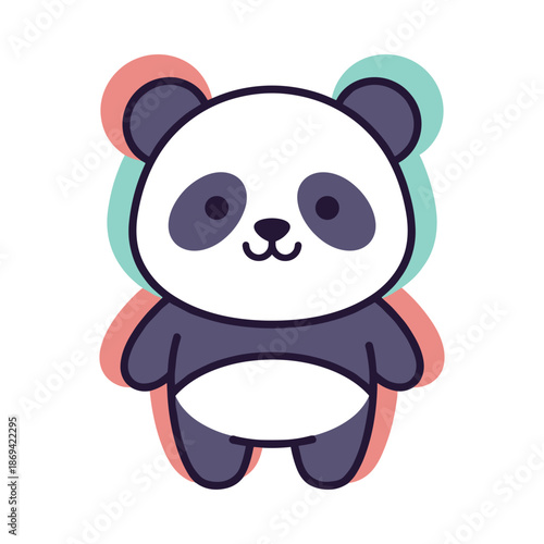 Adorable Cartoon Panda Bear Illustration
