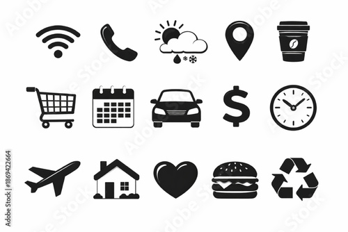 A Collection of Essential Symbols in Black & White