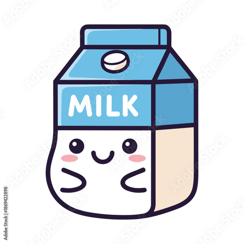 Cartoon Milk Carton Illustration