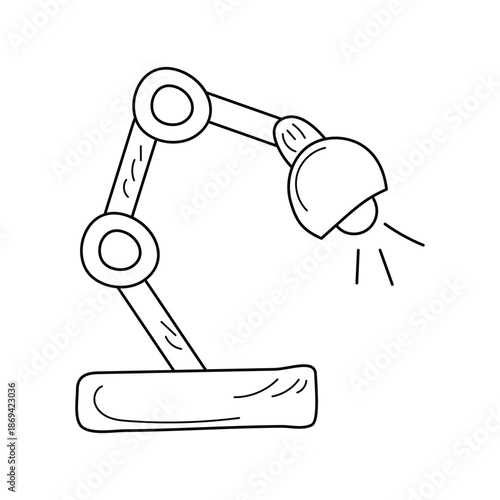 Desk Lamp icon with white background vector stock illustration