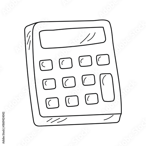 calculator icon with white background vector stock illustration