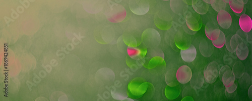 green background with bokeh