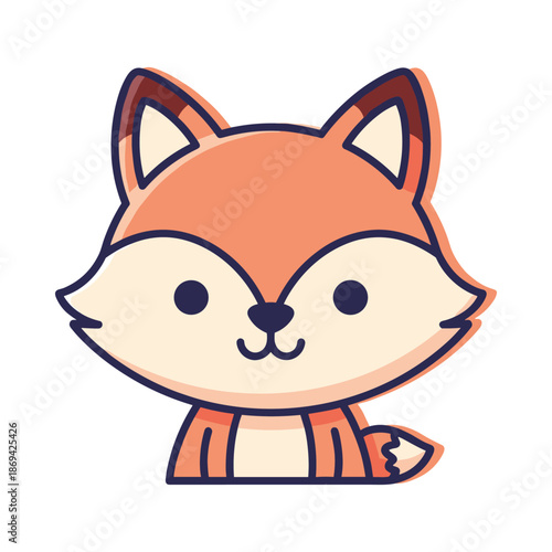 Adorable Cartoon Fox Illustration for Kids