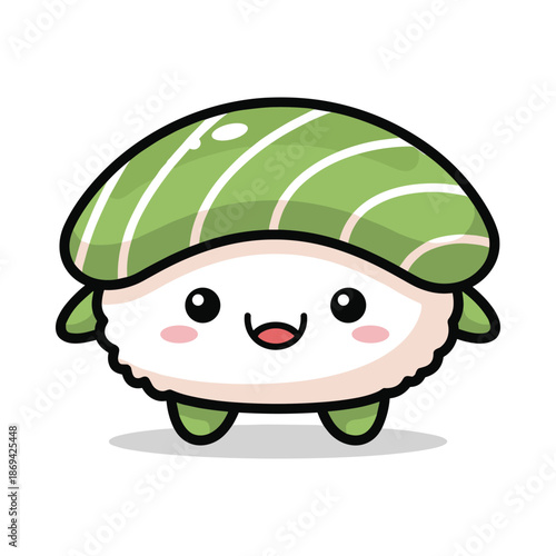Cute Cartoon Melon Character Illustration