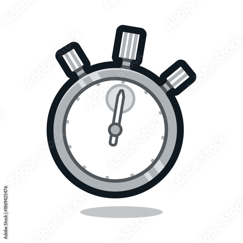 Stopwatch, Timer, and Clock Cartoon Illustration