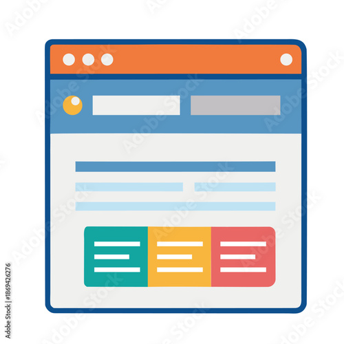 Web interface. Modern internet pages, vector illustration