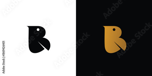 The bird logo design with the initials B is unique and simple
