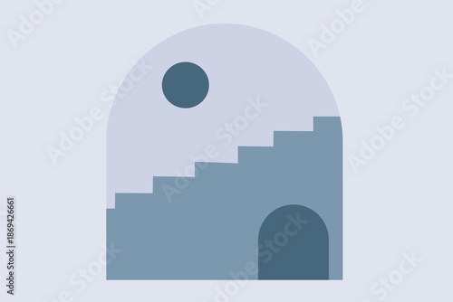 ascending steps background design