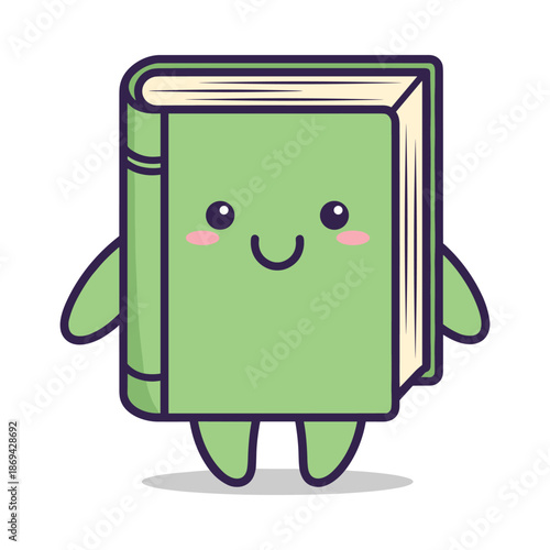 Adorable Cartoon Book Character Illustration