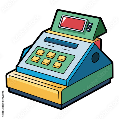 Illustrated cash register