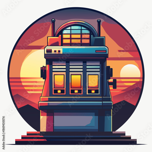 Retro arcade slot machine