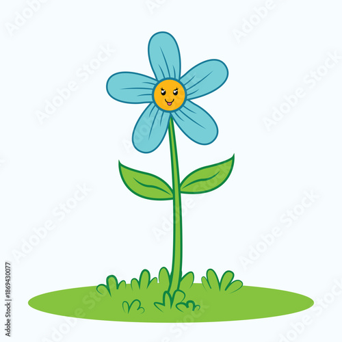 Cartoon Flower illustration EPS Vector