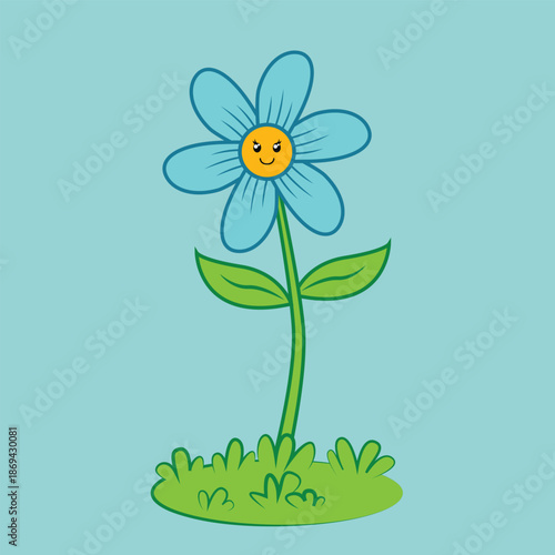 Cartoon Flower illustration EPS Vector
