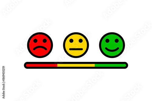 Feedback at the level of the face icon. Vector illustration desing.